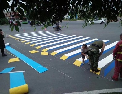 太原太原彩色路面标线施工